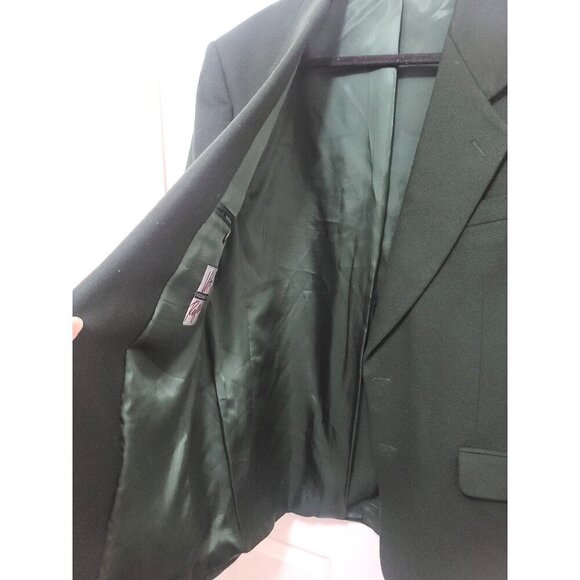 VITO RUFOLO Green Wool / CASHMERE Men's Blazer Notch Lapel & Button Closure SZ 4 - Picture 9 of 16
